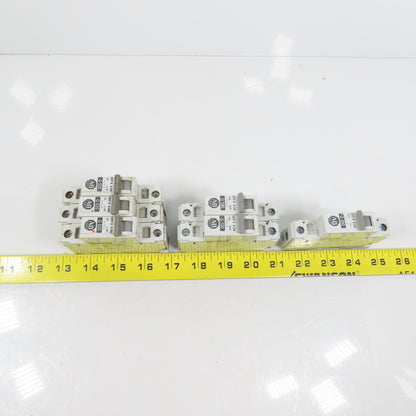 Allen Bradley 1492-CB1 20,10,2A Single Pole Rail Mount Circuit Breakers Lot Of 6