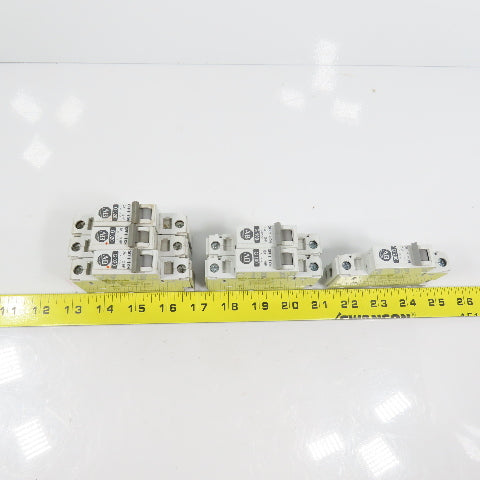 Allen Bradley 1492-CB1 20,10,2A Single Pole Rail Mount Circuit Breakers Lot Of 6