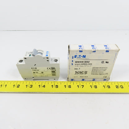 Eaton WMZS1D02 D SP UL1077 2A 1-Pole Rail Mount Circuit Breaker 230/400VAC NEW