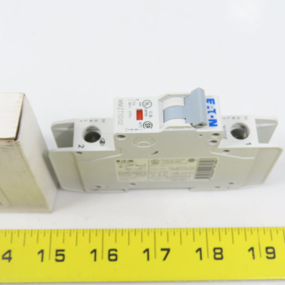 Eaton WMZT1D02 D TP UL489BT 2A 1-Pole Rail Mount Circuit Breaker 277VAC NEW