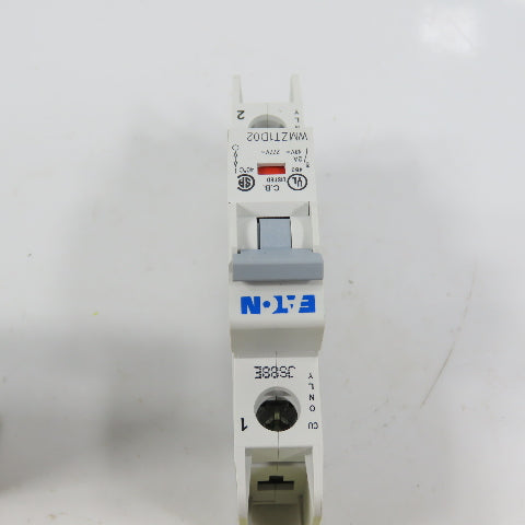 Eaton WMZT1D02 D TP UL489BT 2A 1-Pole Rail Mount Circuit Breaker 277VAC NEW