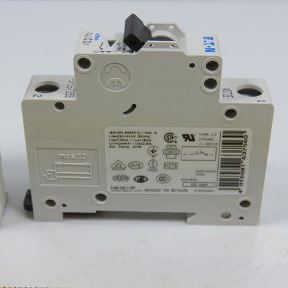 Eaton FAZ-C3/1-SP 3A Single Pole Rail Mount Circuit Breaker 230-400V NEW