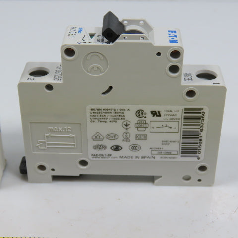 Eaton FAZ-C3/1-SP 3A Single Pole Rail Mount Circuit Breaker 230-400V NEW