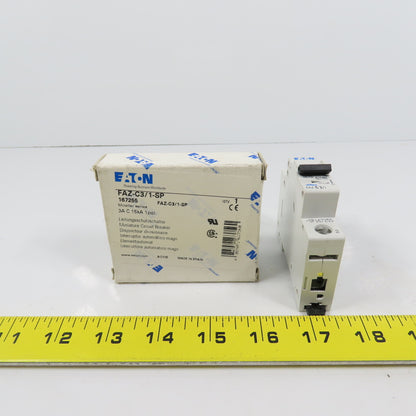 Eaton FAZ-C3/1-SP 3A Single Pole Rail Mount Circuit Breaker 230-400V NEW