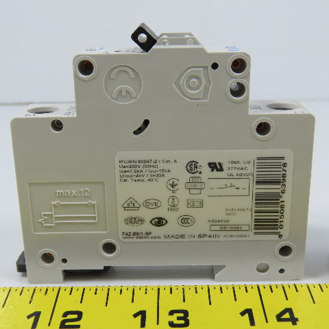 Eaton FAZ-B5/1-SP 5A Single Pole Rail Mount Circuit Breaker 230-400V NEW