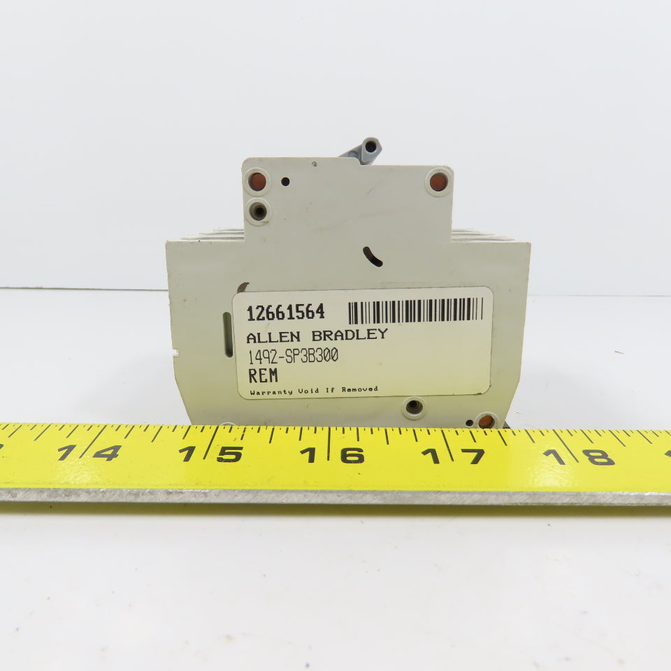 Allen Bradley 1492-SP3B300 Ser C 30A 3-Pole Rail Mount Circuit Breaker 415VAC