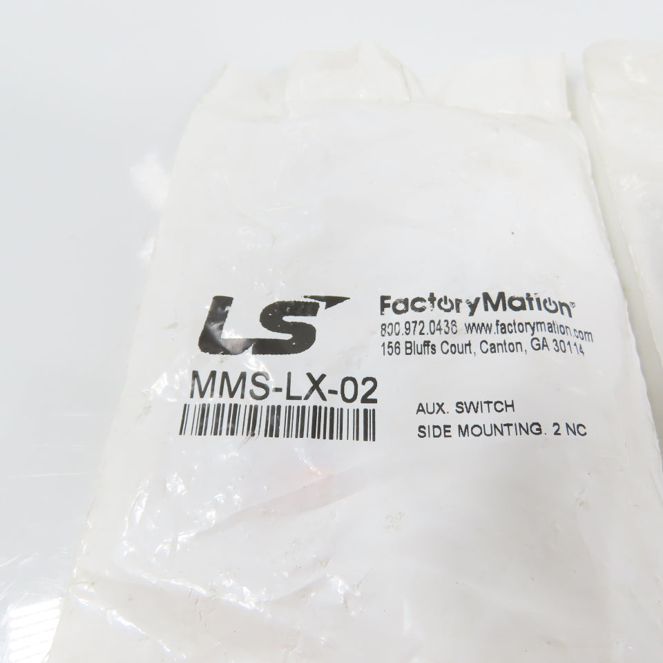 LS Industrial MMS-LX-02 Side Mounting Auxiliary Switch 2NC Lot Of 2 NEW