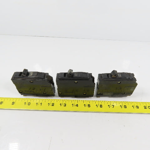 Square D Type QO 20A Single Pole Plug-On Circuit Breakers Lot Of 3