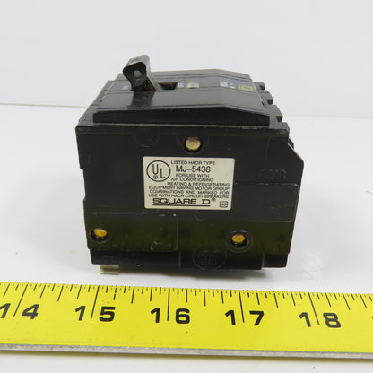 Square D MJ-5438 Type QO 20A 3-Pole Plug-On Circuit Breaker 240VAC