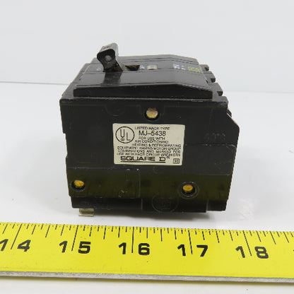 Square D MJ-5438 Type QO 20A 3-Pole Plug-On Circuit Breaker 240VAC