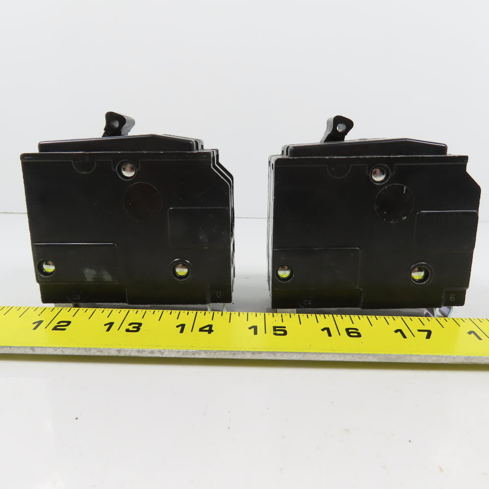 Square D Type QO 30A 2-Pole Plug-On Circuit Breaker Lot Of 2