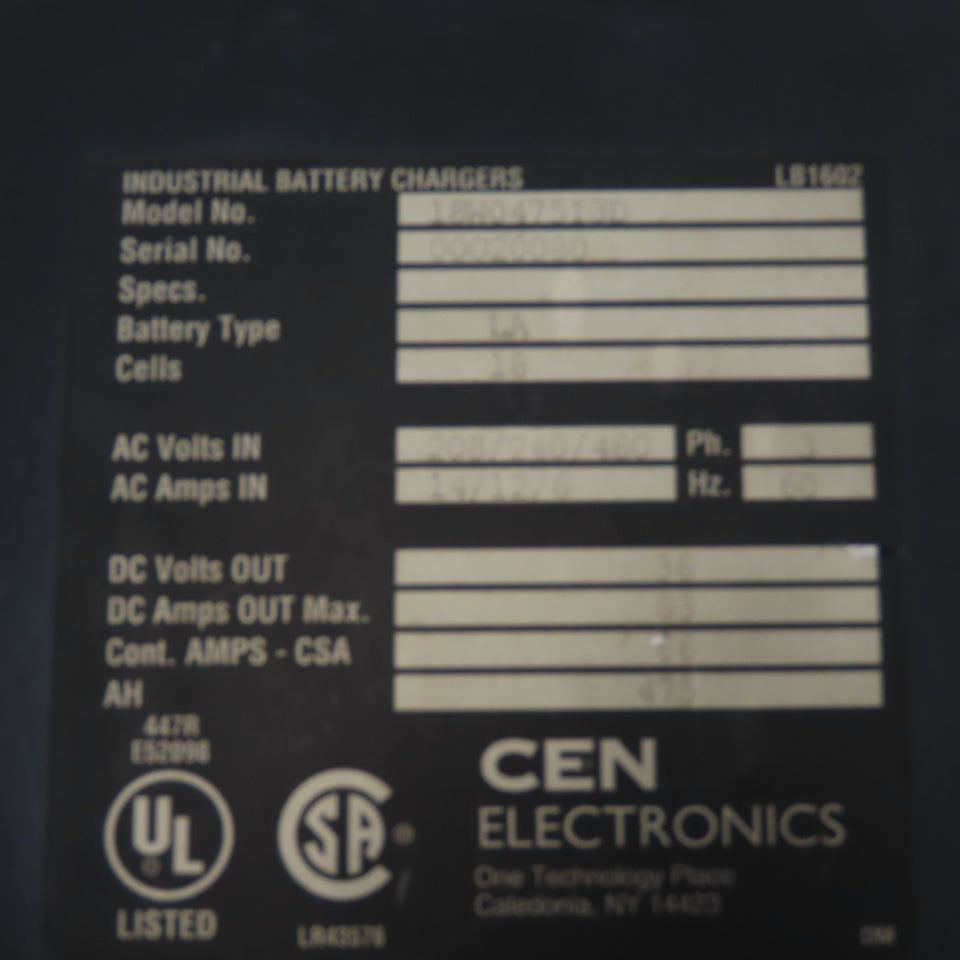 GBP 100 Control Panel Board From(18W0475I3D) Battery Charger Cen PC1366