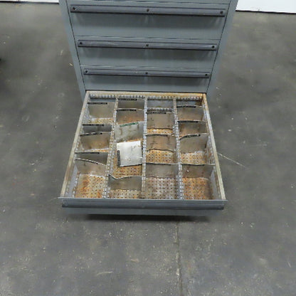 Lista 9 Drawer Industrial Small Parts Tool Storage Cabinet 28 x 28 x 60" Painted