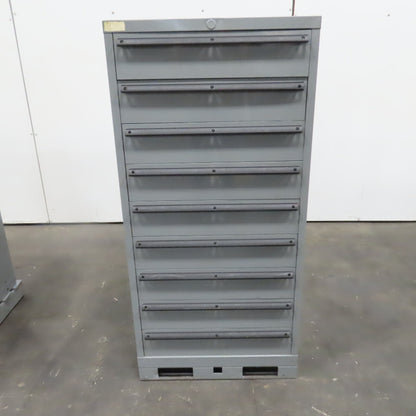 Lista 9 Drawer Industrial Small Parts Tool Storage Cabinet 28 x 28 x 60" Painted
