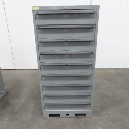 Lista 9 Drawer Industrial Small Parts Tool Storage Cabinet 28 x 28 x 60" Painted