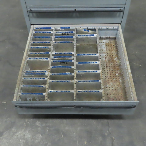 Lista Style 9 Drawer Industrial Small Parts Tool Storage Cabinet 28 x 28 x 60"
