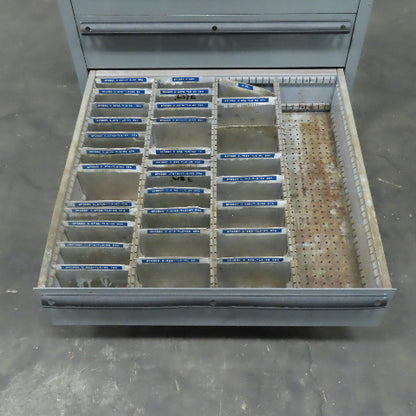 Lista Style 9 Drawer Industrial Small Parts Tool Storage Cabinet 28 x 28 x 60"