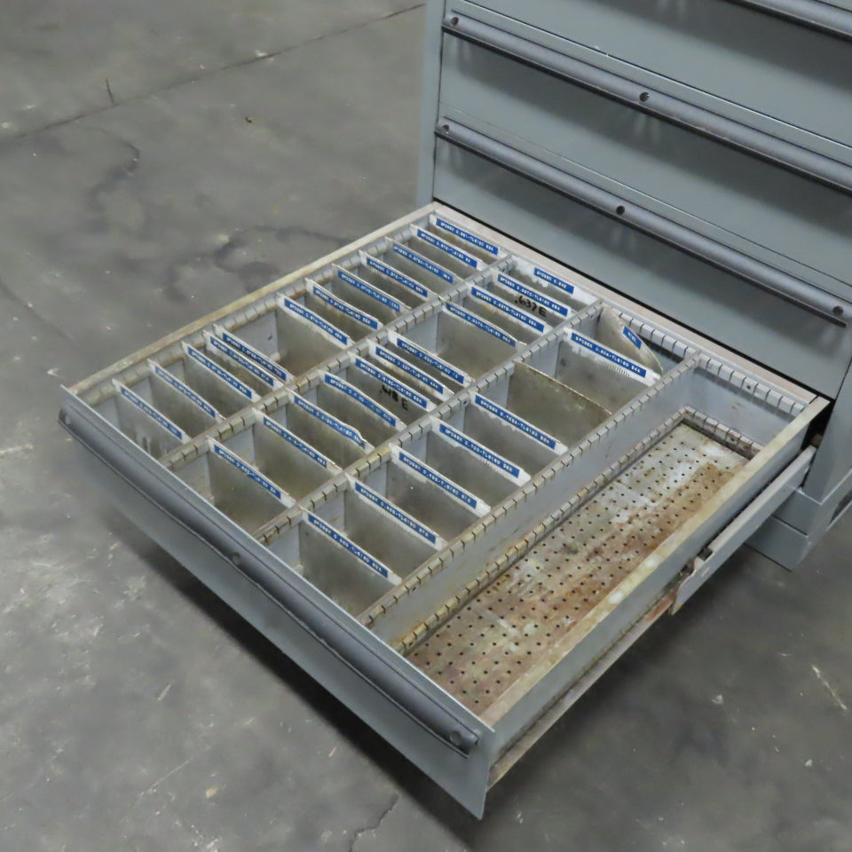 Lista Style 9 Drawer Industrial Small Parts Tool Storage Cabinet 28 x 28 x 60"