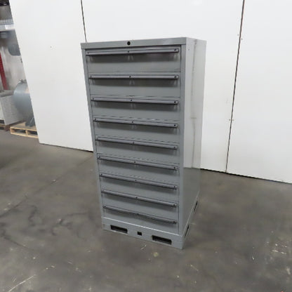 Lista Style 9 Drawer Industrial Small Parts Tool Storage Cabinet 28 x 28 x 60"