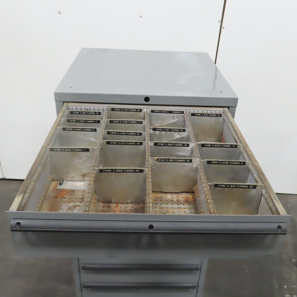 Lista Style 9 Drawer Industrial Small Parts Tool Storage Cabinet 28 x 28 x 60"