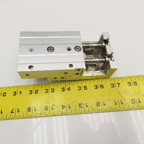 SMC MXS16L-40 Dual Rod Air Slide Table Plate 35mm Stroke