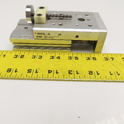 SMC MXS16L-40 Dual Rod Air Slide Table Plate 35mm Stroke
