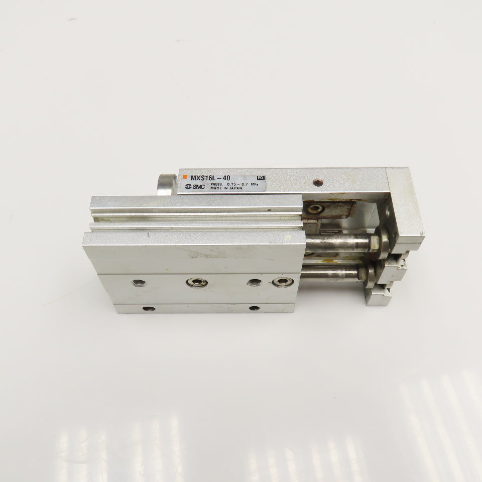 SMC MXS16L-40 Dual Rod Air Slide Table Plate 35mm Stroke