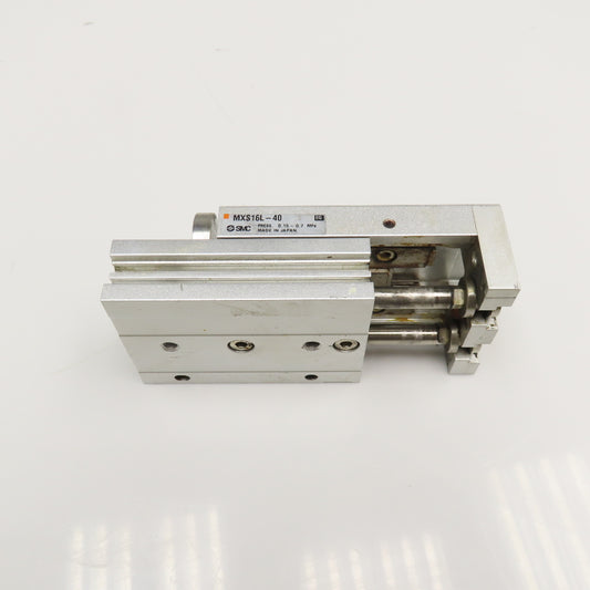 SMC MXS16L-40 Dual Rod Air Slide Table Plate 35mm Stroke