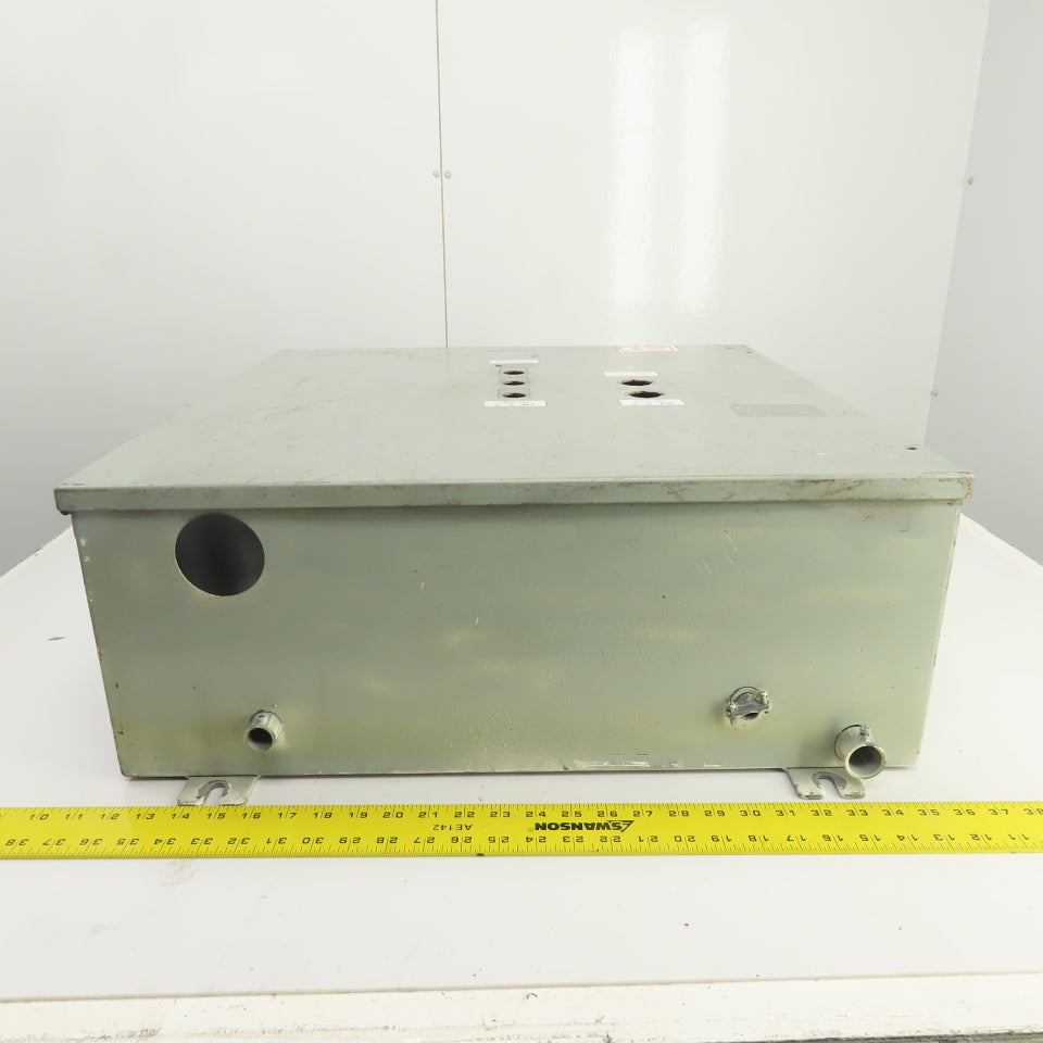 Delta 24" x 24" x 9" Steel Electrical Enclosure W/ Backplate & Hinged Door