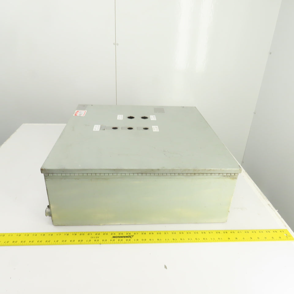 Delta 24" x 24" x 9" Steel Electrical Enclosure W/ Backplate & Hinged Door