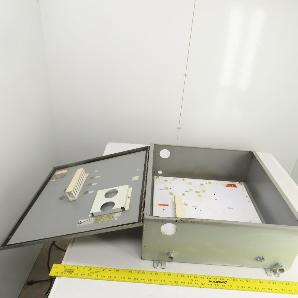 Delta 24" x 24" x 9" Steel Electrical Enclosure W/ Backplate & Hinged Door
