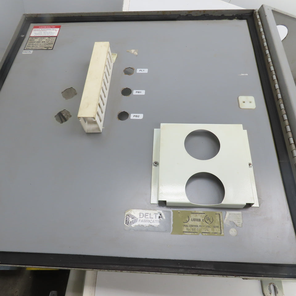 Delta 24" x 24" x 9" Steel Electrical Enclosure W/ Backplate & Hinged Door