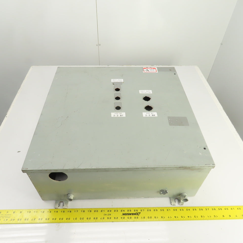 Delta 24" x 24" x 9" Steel Electrical Enclosure W/ Backplate & Hinged Door
