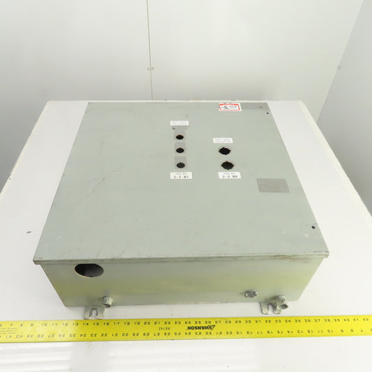Delta 24" x 24" x 9" Steel Electrical Enclosure W/ Backplate & Hinged Door