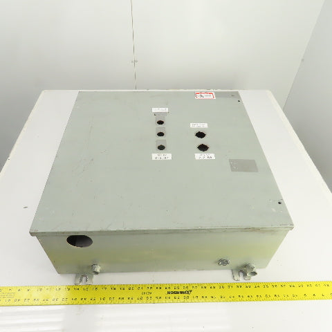 Delta 24" x 24" x 9" Steel Electrical Enclosure W/ Backplate & Hinged Door