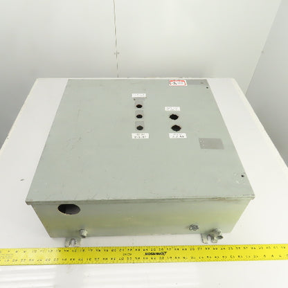 Delta 24" x 24" x 9" Steel Electrical Enclosure W/ Backplate & Hinged Door
