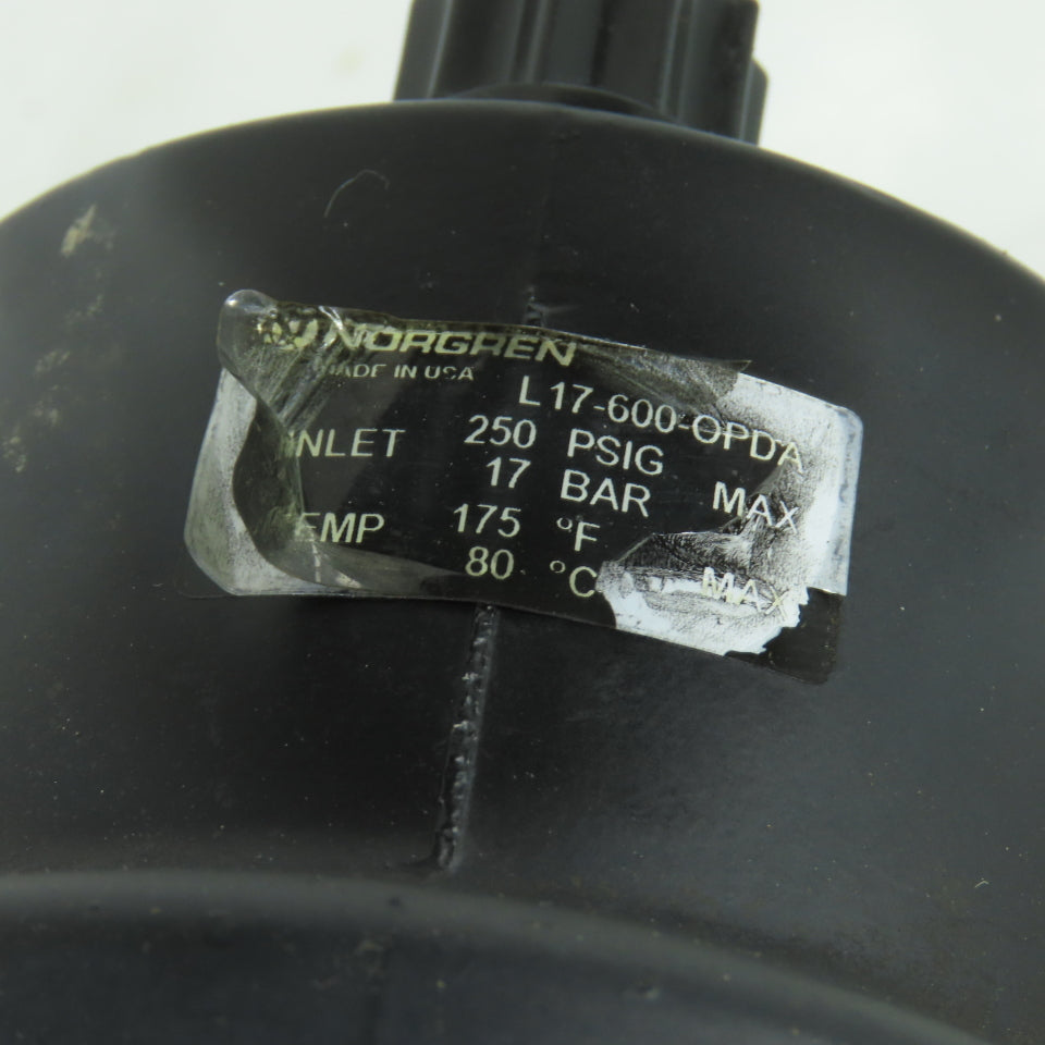 Norgren L17-600-OPDA Pneumatic Oiler Lubricator 3/4" Ports 250 PSI Max Inlet