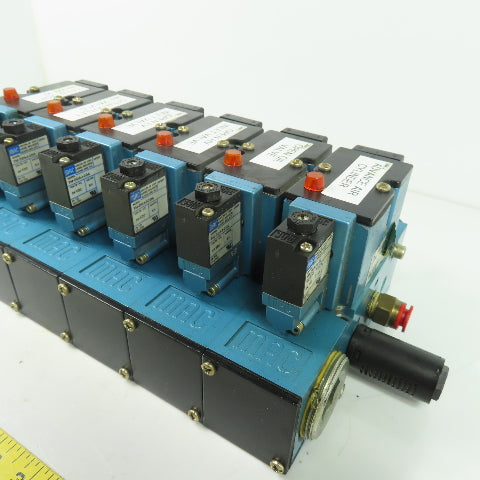 MAC 82A-AC-BKA-TM-DDAP-2DA Solenoid Valve Block Manifold 24VDC Coil 160PSI