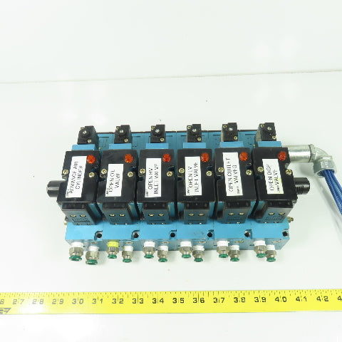 MAC 82A-AC-BKA-TM-DDAP-2DA Solenoid Valve Block Manifold 24VDC Coil 160PSI