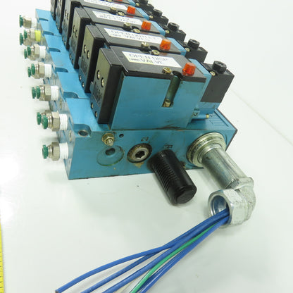 MAC 82A-AC-BKA-TM-DDAP-2DA Solenoid Valve Block Manifold 24VDC Coil 160PSI
