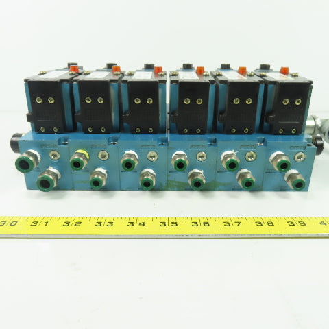 MAC 82A-AC-BKA-TM-DDAP-2DA Solenoid Valve Block Manifold 24VDC Coil 160PSI