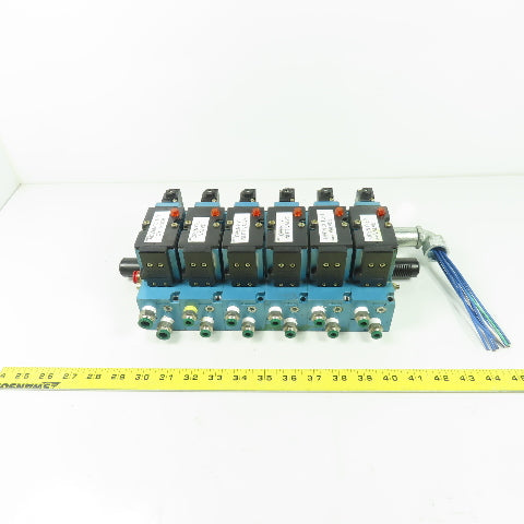 MAC 82A-AC-BKA-TM-DDAP-2DA Solenoid Valve Block Manifold 24VDC Coil 160PSI