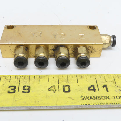 4 Port Lubrication Mister Manifold Individual Adjusters 1/8" NPT