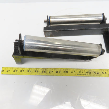 8" x1-1/2" Diameter Load Work Support Rollers Wood Steel Saws Lot of 2