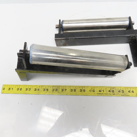 8" x1-1/2" Diameter Load Work Support Rollers Wood Steel Saws Lot of 2