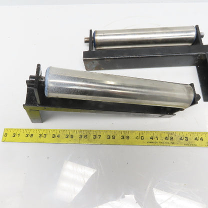 8" x1-1/2" Diameter Load Work Support Rollers Wood Steel Saws Lot of 2