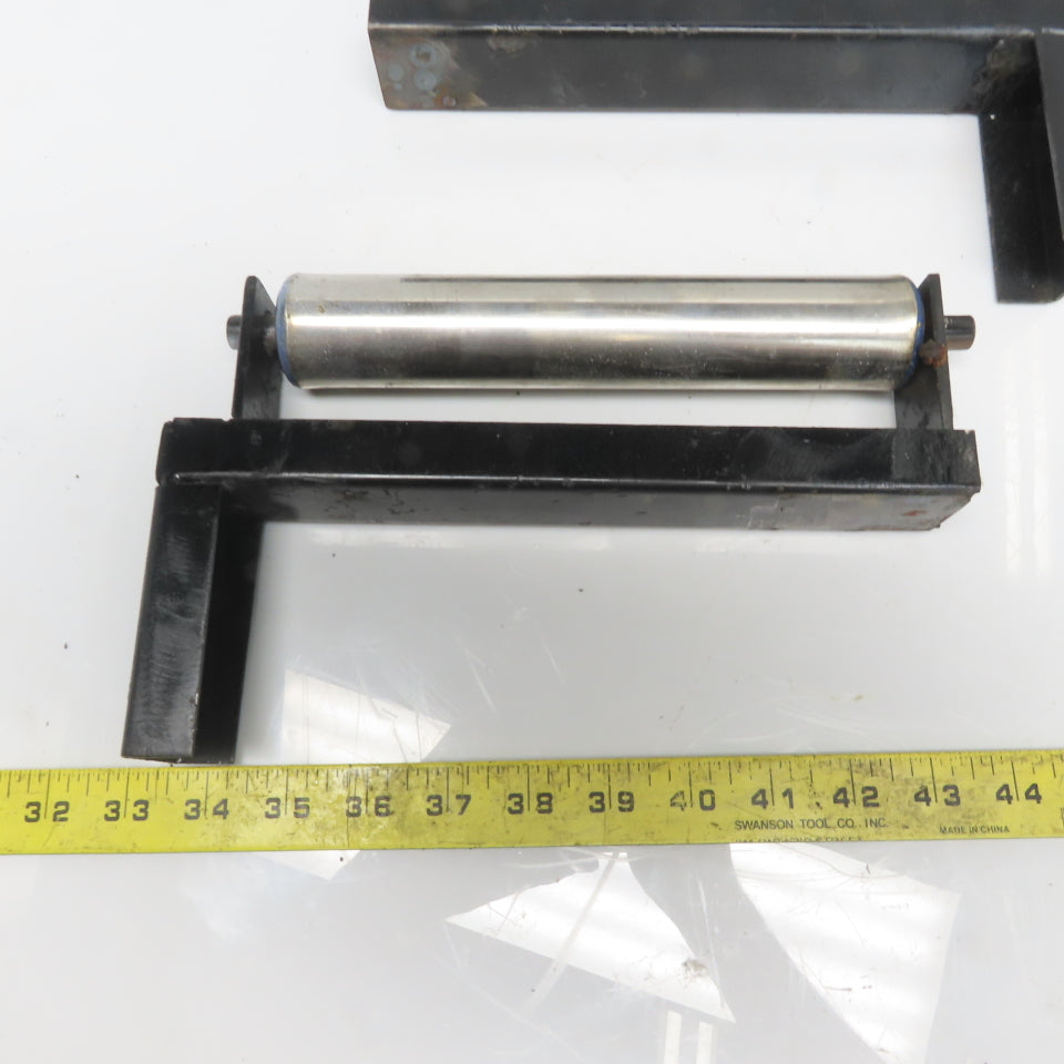 8" x1-1/2" Diameter Load Work Support Rollers Wood Steel Saws Lot of 2