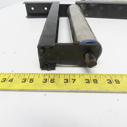 8" x1-1/2" Diameter Load Work Support Rollers Wood Steel Saws Lot of 2