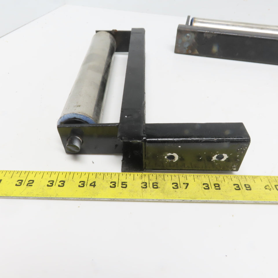 8" x1-1/2" Diameter Load Work Support Rollers Wood Steel Saws Lot of 2