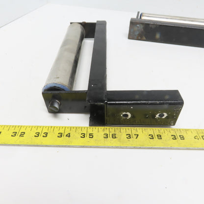 8" x1-1/2" Diameter Load Work Support Rollers Wood Steel Saws Lot of 2